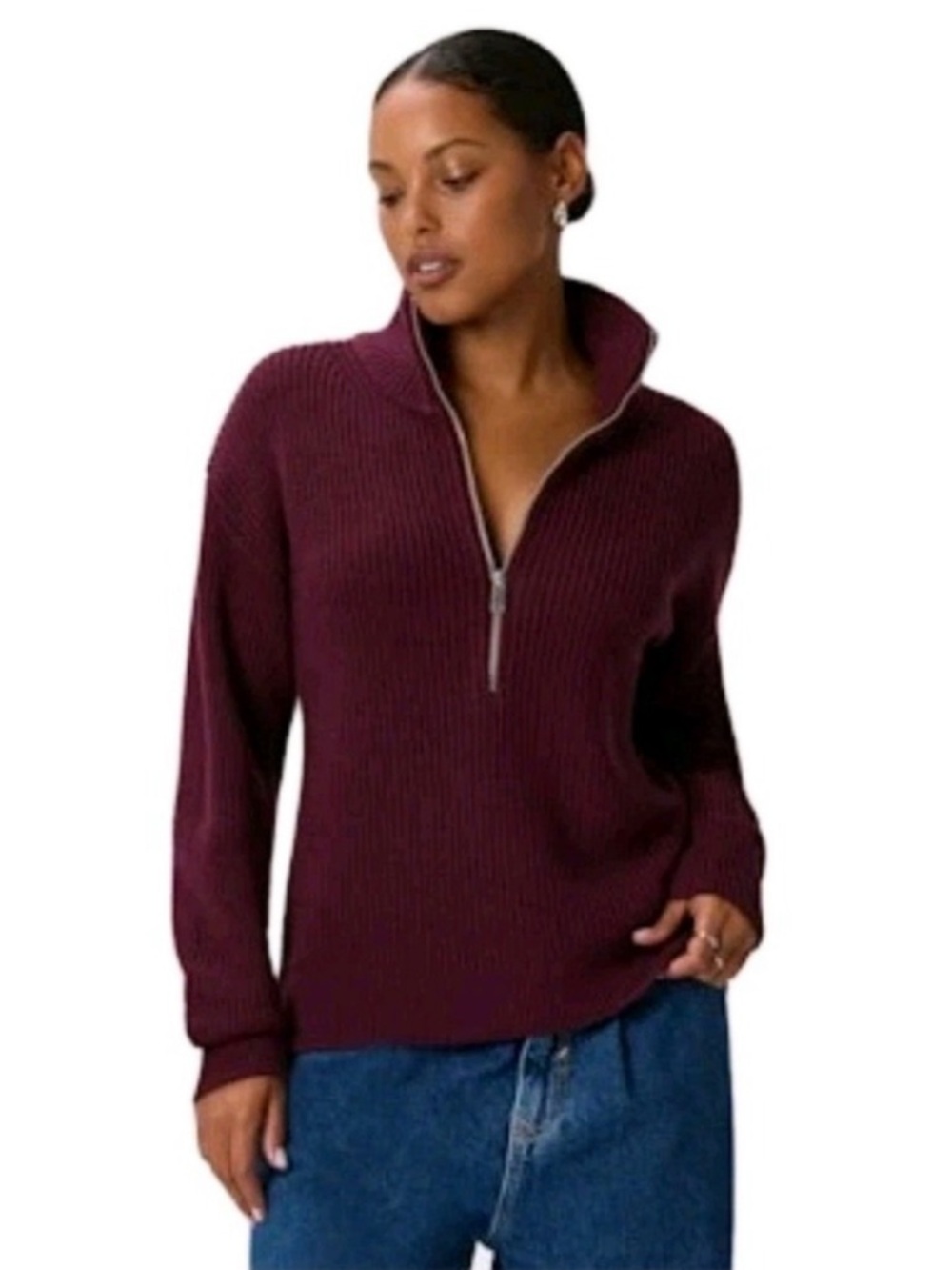 Quince Australian Merino Wool quarter zip XS